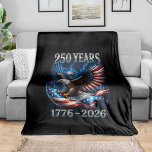 250 Years America Throw Blanket Eagle and Flag 250th Anniversary USA Patriotic 1776 2026 TS10 Print Your Wear