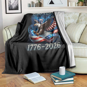 250 Years America Throw Blanket Eagle and Flag 250th Anniversary USA Patriotic 1776 2026 TS10 Print Your Wear