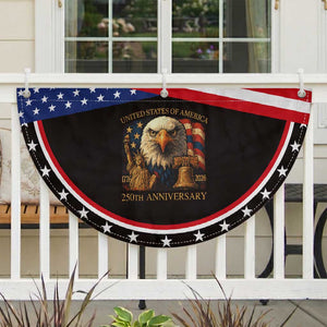 US 250th Anniversary Patriotic Fan Flag Retro Bald Eagle American Flag Veterans