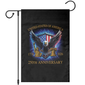 250 Years America Flag Garden Flag Eagle 250th Anniversary USA Patriotic 1776 2026 TS10 Black Print Your Wear