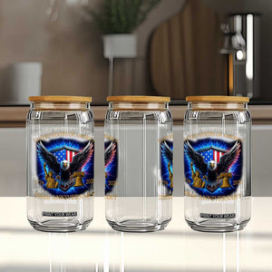 250 Years America Flag Glass Can Eagle 250th Anniversary USA Patriotic 1776 2026 TS10 Print Your Wear