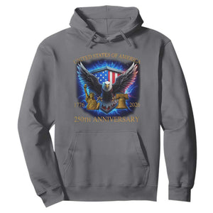 250 Years America Flag Hoodie Eagle 250th Anniversary USA Patriotic 1776 2026 TS10 Charcoal Print Your Wear