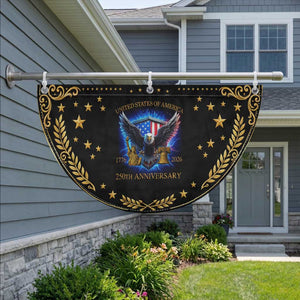 250 Years America Flag Patriotic Fan Flag Eagle 250th Anniversary USA 1776 2026