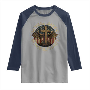 Blessings America 250 Years Raglan Shirt One Nation Under God USA 250th Anniversary Patriotic Cross TS10 Sport Gray Navy Print Your Wear