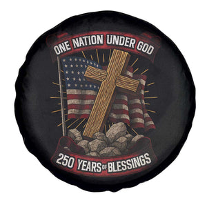 Blessings America Spare Tire Cover One Nation Under God USA 250th Anniversary Patriotic Christian TS10 Print Your Wear