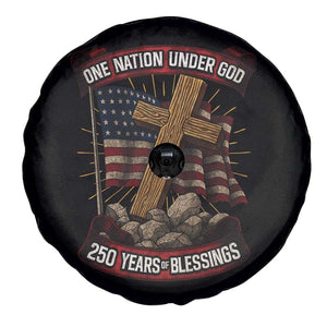 Blessings America Spare Tire Cover One Nation Under God USA 250th Anniversary Patriotic Christian TS10 Print Your Wear