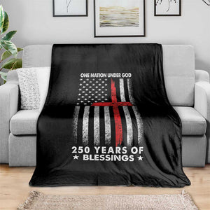 One Nation Under God Throw Blanket USA 250th Anniversary Patriotic Christian One Nation Under God TS10 Print Your Wear