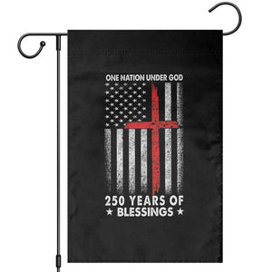 One Nation Under God Garden Flag USA 250th Anniversary Patriotic Christian One Nation Under God TS10 Black Print Your Wear