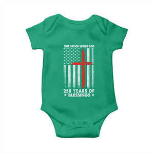 One Nation Under God Baby Onesie USA 250th Anniversary Patriotic Christian One Nation Under God TS10 Irish Green Print Your Wear