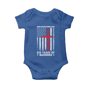One Nation Under God Baby Onesie USA 250th Anniversary Patriotic Christian One Nation Under God TS10 Royal Blue Print Your Wear