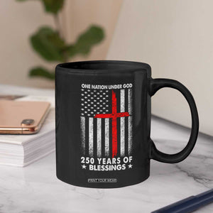 One Nation Under God Coffee Mug USA 250th Anniversary Patriotic Christian One Nation Under God TS10 Print Your Wear