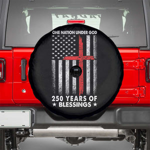 One Nation Under God Spare Tire Cover USA 250th Anniversary Patriotic Christian One Nation Under God TS10 Black Print Your Wear