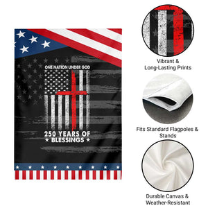 One Nation Under God Garden Flag USA 250th Anniversary Patriotic Christian One Nation Under God TS10 Print Your Wear
