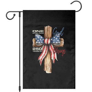 250 Years America Garden Flag Coquette Bow Cross American 4th Of July 250th Anniversary TS10 Black Print Your Wear