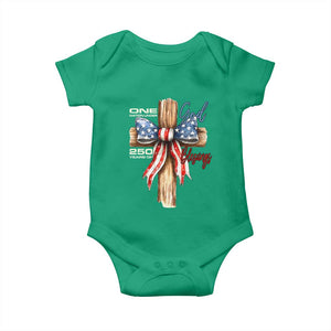 250 Years America Baby Onesie Coquette Bow Cross American 4th Of July 250th Anniversary TS10 Irish Green Print Your Wear