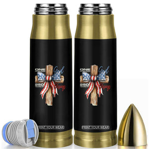 250 Years America Bullet Tumbler Coquette Bow Cross American 4th Of July 250th Anniversary TS10 Black Print Your Wear