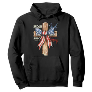 250 Years America Hoodie Coquette Bow Cross American 4th Of July 250th Anniversary TS10 Black Print Your Wear