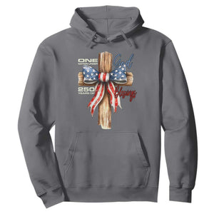 250 Years America Hoodie Coquette Bow Cross American 4th Of July 250th Anniversary TS10 Charcoal Print Your Wear