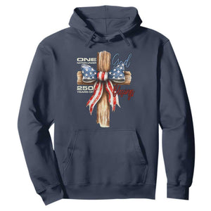 250 Years America Hoodie Coquette Bow Cross American 4th Of July 250th Anniversary TS10 Navy Print Your Wear
