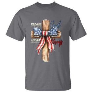 250 Years America T Shirt Coquette Bow Cross American 4th Of July 250th Anniversary TS10 Charcoal Print Your Wear