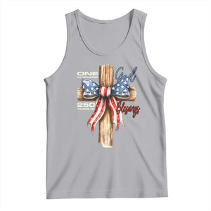 250 Years America Tank Top Coquette Bow Cross American 4th Of July 250th Anniversary TS10 Athletic Heather Print Your Wear