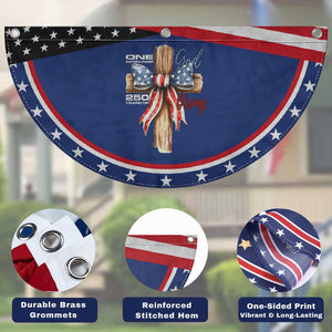 250 Years America Patriotic Fan Flag Coquette Bow Cross American 4th Of July 250th Anniversary