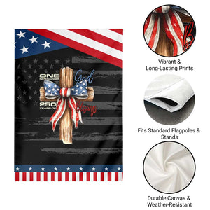 250 Years America Garden Flag Coquette Bow Cross American 4th Of July 250th Anniversary TS10 Print Your Wear