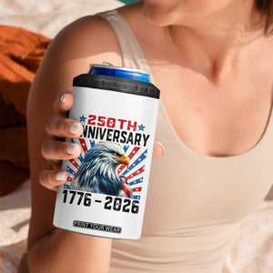 Eagle Flag America 250 4 in 1 Can Cooler Tumbler 1776-2026 250th Birthday TS10 Print Your Wear