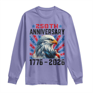Eagle Flag America 250 Long Sleeve Shirt 1776-2026 250th Birthday TS10 Violet Print Your Wear