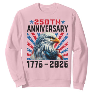 Eagle Flag America 250 Sweatshirt 1776-2026 250th Birthday TS10 Light Pink Print Your Wear