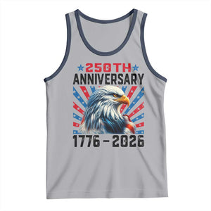 Eagle Flag America 250 Tank Top 1776-2026 250th Birthday TS10 Athletic Heather Navy Print Your Wear
