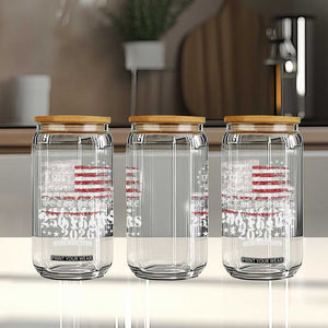 250 Years America Flag Glass Can USA 250th Anniversary Patriotic We The People 1776 2026 TS10 Print Your Wear