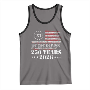 250 Years America Flag Tank Top USA 250th Anniversary Patriotic We The People 1776 2026 TS10 Deep Heather Black Print Your Wear