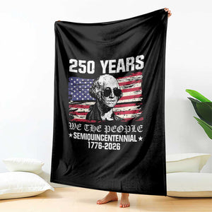 250 Years America Flag Throw Blanket George Washington 1776 2026 USA 250th Anniversary Patriotic TS10 Print Your Wear