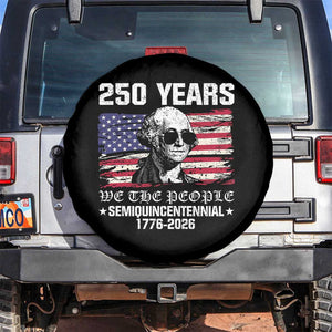 250 Years America Flag Spare Tire Cover George Washington 1776 2026 USA 250th Anniversary Patriotic TS10 No hole Black Print Your Wear