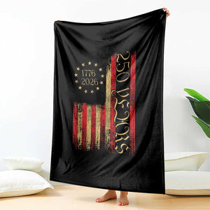 250 Years America Flag Throw Blanket 250th Anniversary USA TS10 Print Your Wear