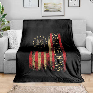 250 Years America Flag Throw Blanket 250th Anniversary USA TS10 Print Your Wear