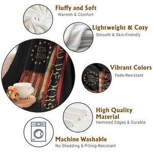 250 Years America Flag Throw Blanket 250th Anniversary USA TS10 Print Your Wear