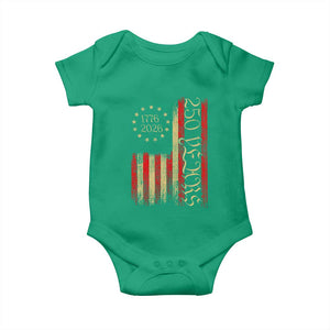 250 Years America Flag Baby Onesie 250th Anniversary USA TS10 Irish Green Print Your Wear