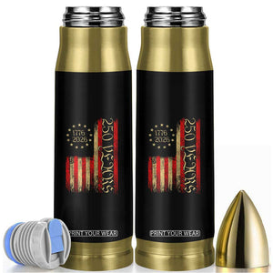 250 Years America Flag Bullet Tumbler 250th Anniversary USA TS10 Black Print Your Wear