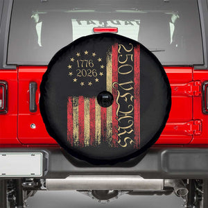 250 Years America Flag Spare Tire Cover 250th Anniversary USA TS10 Black Print Your Wear