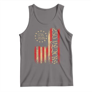250 Years America Flag Tank Top 250th Anniversary USA TS10 Deep Heather Print Your Wear