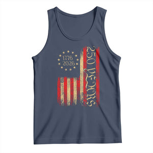 250 Years America Flag Tank Top 250th Anniversary USA TS10 Navy Print Your Wear