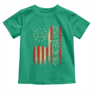 250 Years America Flag Toddler T Shirt 250th Anniversary USA TS10 Irish Green Print Your Wear