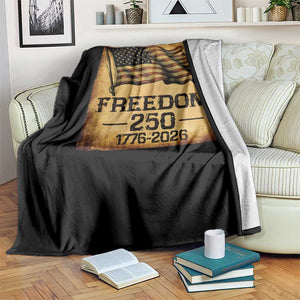 Freedom 250 Years America Throw Blanket Retro Vintage 250th Anniversary USA TS10 Print Your Wear