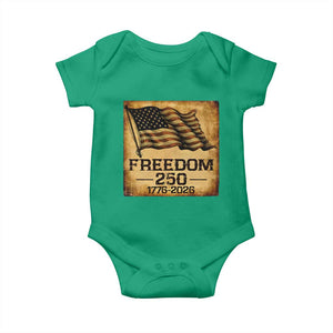 Freedom 250 Years America Baby Onesie Retro Vintage 250th Anniversary USA TS10 Irish Green Print Your Wear
