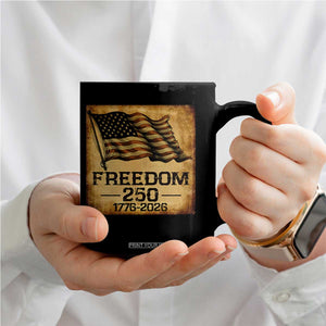 Freedom 250 Years America Coffee Mug Retro Vintage 250th Anniversary USA TS10 Print Your Wear