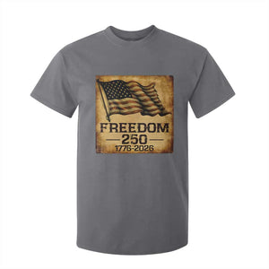 Freedom 250 Years America T Shirt For Kid Retro Vintage 250th Anniversary USA TS10 Charcoal Print Your Wear