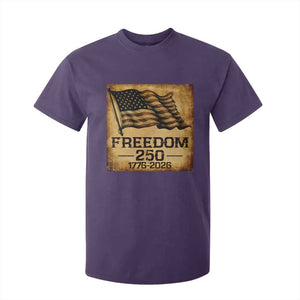 Freedom 250 Years America T Shirt For Kid Retro Vintage 250th Anniversary USA TS10 Purple Print Your Wear