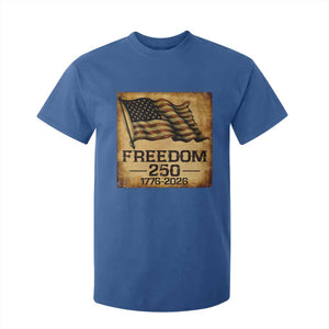 Freedom 250 Years America T Shirt For Kid Retro Vintage 250th Anniversary USA TS10 Royal Blue Print Your Wear